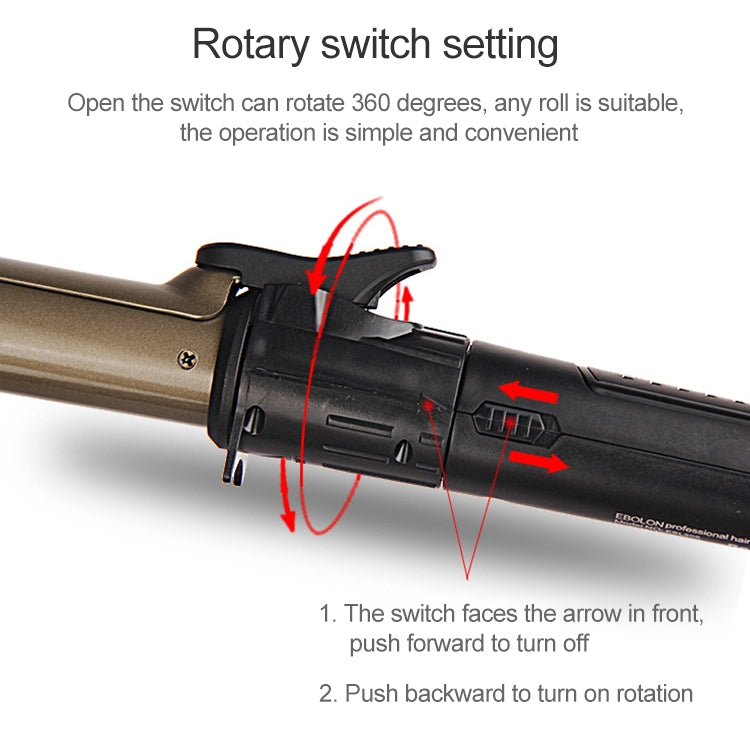 Nano Titanium Hair Curler with LED Digital Temperature Display, Size: 25mm, US Plug - free shipping - PMC TechLife - Order now!