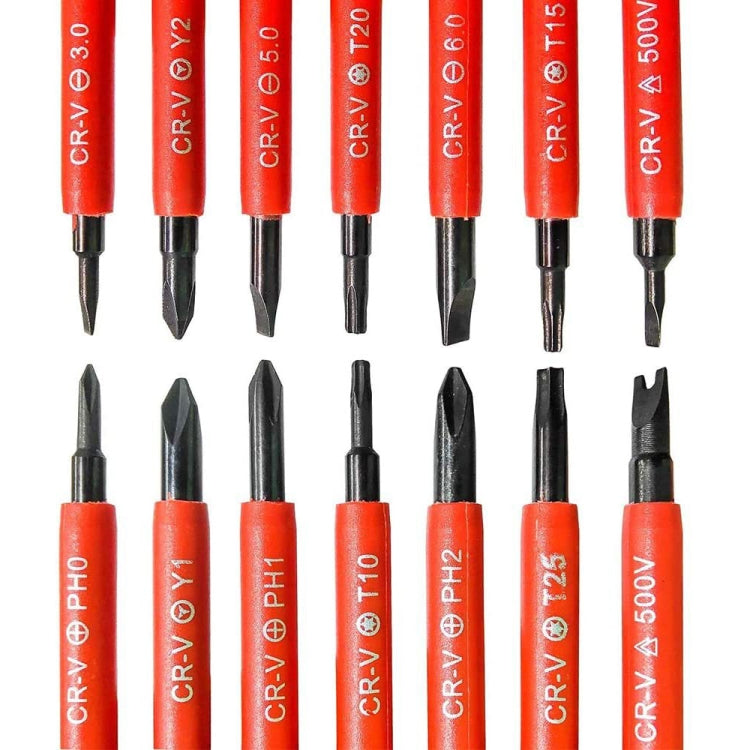 7 in 1 Bit Insulation Multipurpose Repair Tool Screwdriver Set(Red) - Screwdriver Set by PMC Jewellery | Online Shopping South Africa | PMC Jewellery | Buy Now Pay Later Mobicred