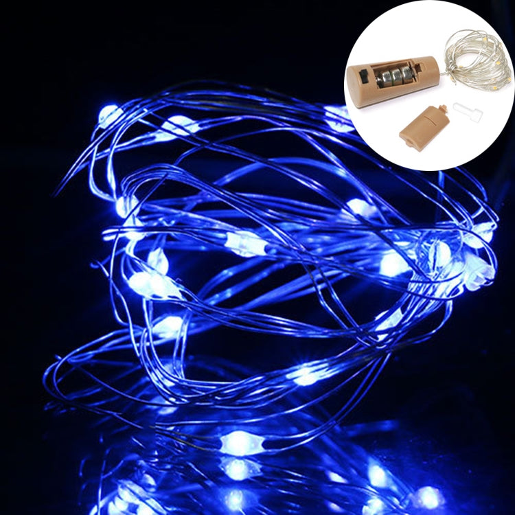 10 PCS LED Wine Bottle Cork Copper Wire String Light IP44 Waterproof Holiday Decoration Lamp, Style:2m 20LEDs(Blue Light) - Holiday Lights by PMC Jewellery | Online Shopping South Africa | PMC Jewellery | Buy Now Pay Later Mobicred