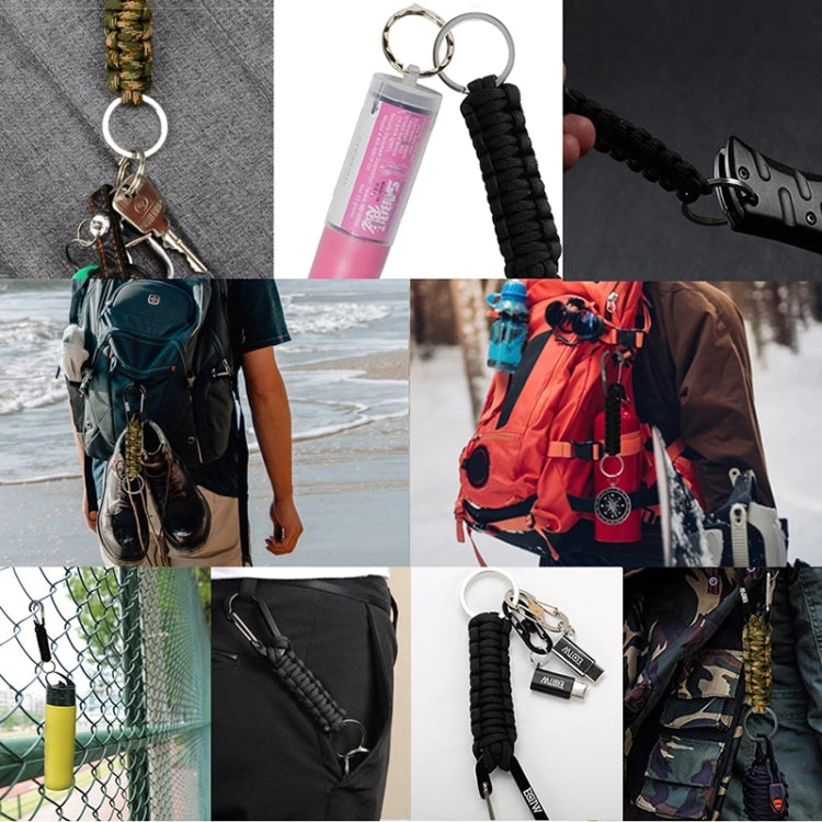 Outdoor Multifunctional Nylon Umbrella Rope Carabiner Key Chain(Deep Blue) - free shipping - PMc TechLife - Order now!