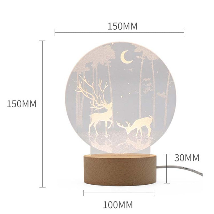 3D Atmosphere Decorative Light Acrylic Inner Carved LED Night Light Creative Girl Table Lamp(Cartoon Astronaut) - Novelty Lighting by PMC TechLife | Online Shopping South Africa | PMC TechLife | Buy Now Pay Later Mobicred