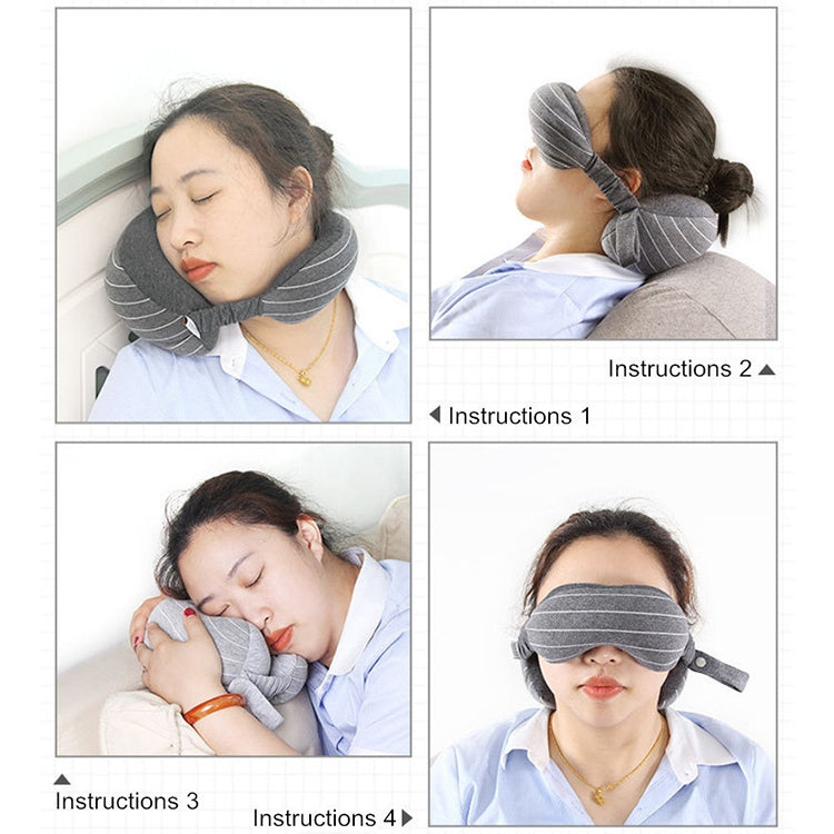 Business Travel Portable Pillow Eye Protection(Light Grey) - Cushions & Pillows by PMC Jewellery | Online Shopping South Africa | PMC Jewellery | Buy Now Pay Later Mobicred