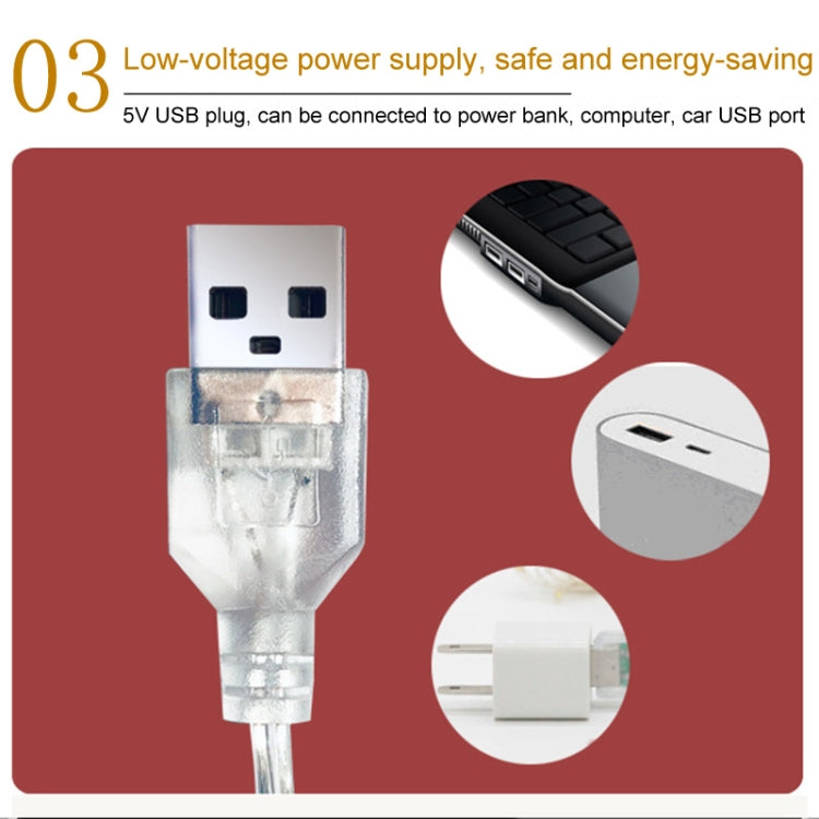 LED Halloween Light String Masquerade Party Decoration Lamp(Warm White Light) - Halloween Decoration Lamps by PMc TechLife | Online Shopping South Africa | PMc TechLife | Buy Now Pay Later Mobicred