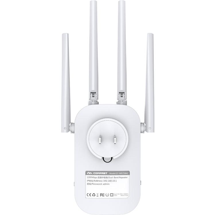 COMFAST CF-WR758AC Dual Frequency 1200Mbps Wireless Repeater 5.8G WIFI Signal Amplifier, EU Plug - free shipping - PMC Jewellery - Order now!