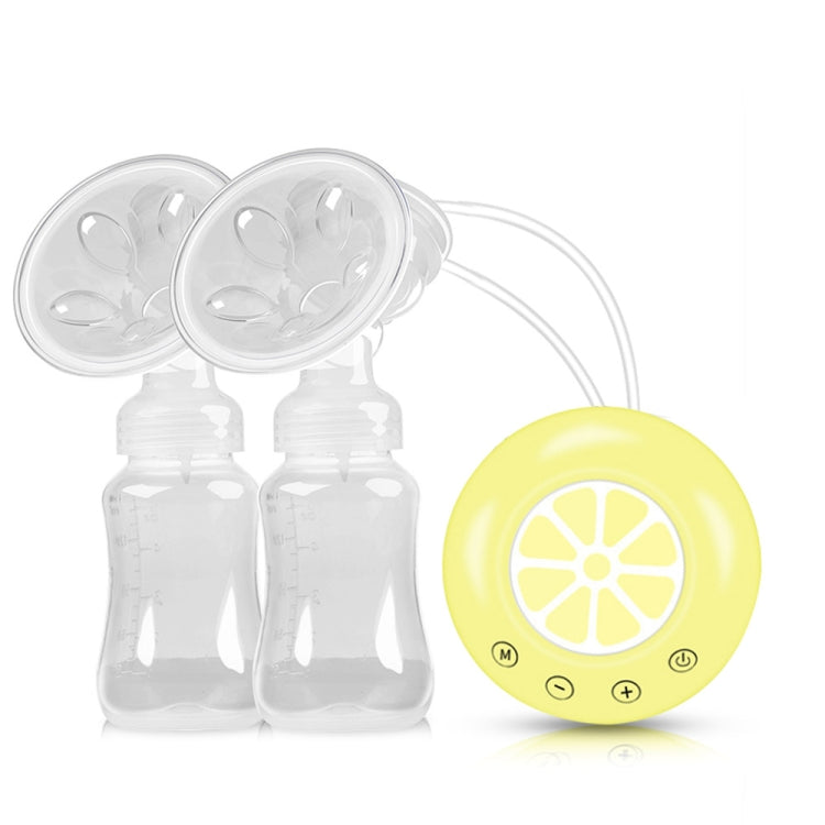 Large Suction Smart Electric Bilateral Breast Pump 12-Speed Silent Breast Pump(Yellow) - Cups & Silicone Nipple by PMC TechLife | Online Shopping South Africa | PMC TechLife
