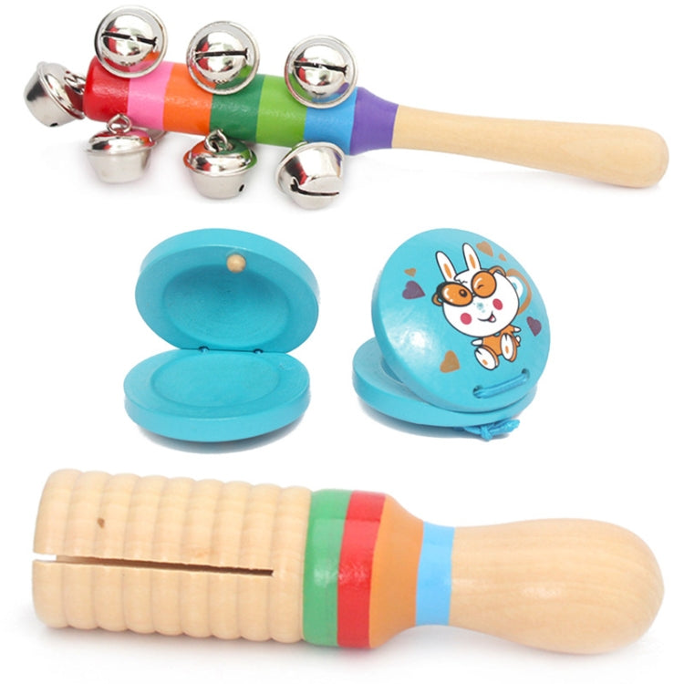 10 in 1 Children Musical Instrument Combination Wooden Early Education Baby Musical Instrument Toys(Boy) - Musical Instrument Toys by PMC Jewellery | Online Shopping South Africa | PMC Jewellery