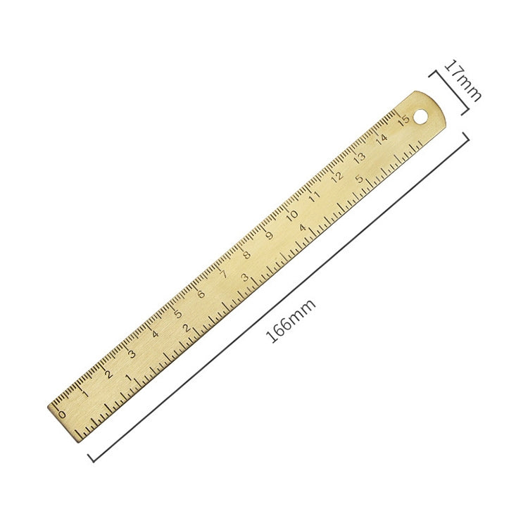 Brass Retro Drawing Ruler Measuring Tools, Model: 0-15cm Ruler - Rulers by PMC Jewellery | Online Shopping South Africa | PMC Jewellery