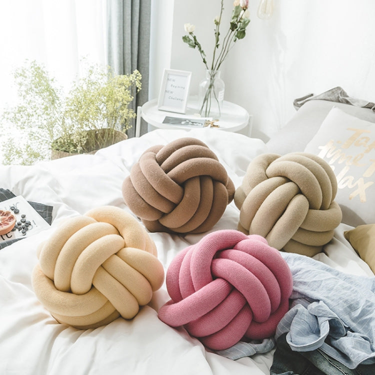 Hand-Made Knotted Ball Pillow, Size: Diameter: 25~30cm(Pink) - Cushions & Pillows by PMC TechLife | Online Shopping South Africa | PMC TechLife | Buy Now Pay Later Mobicred
