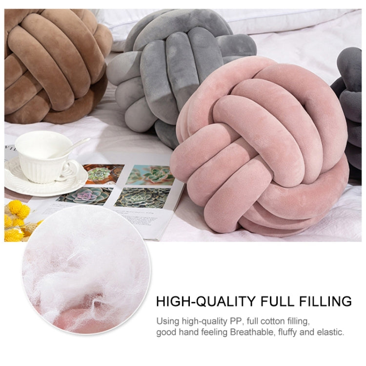 Hand-Made Knotted Ball Pillow, Size: Diameter: 25~30cm(Tangerine Powder) - Cushions & Pillows by PMC TechLife | Online Shopping South Africa | PMC TechLife | Buy Now Pay Later Mobicred