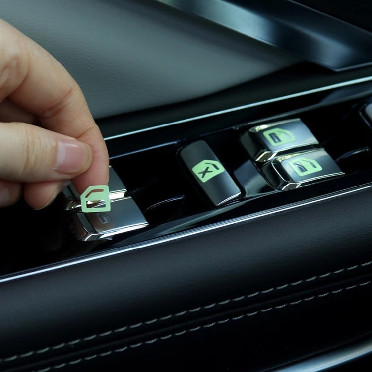Car Window Sticker Lifter Modified Sticker Car Luminous Switch Car Window Button Car Sticker(Luminous Green) - Decorative Sticker by PMC TechLife | Online Shopping South Africa | PMC TechLife