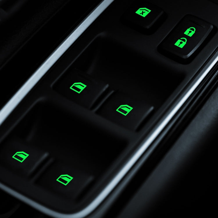 Car Window Sticker Lifter Modified Sticker Car Luminous Switch Car Window Button Car Sticker(Luminous Green) - Decorative Sticker by PMC TechLife | Online Shopping South Africa | PMC TechLife