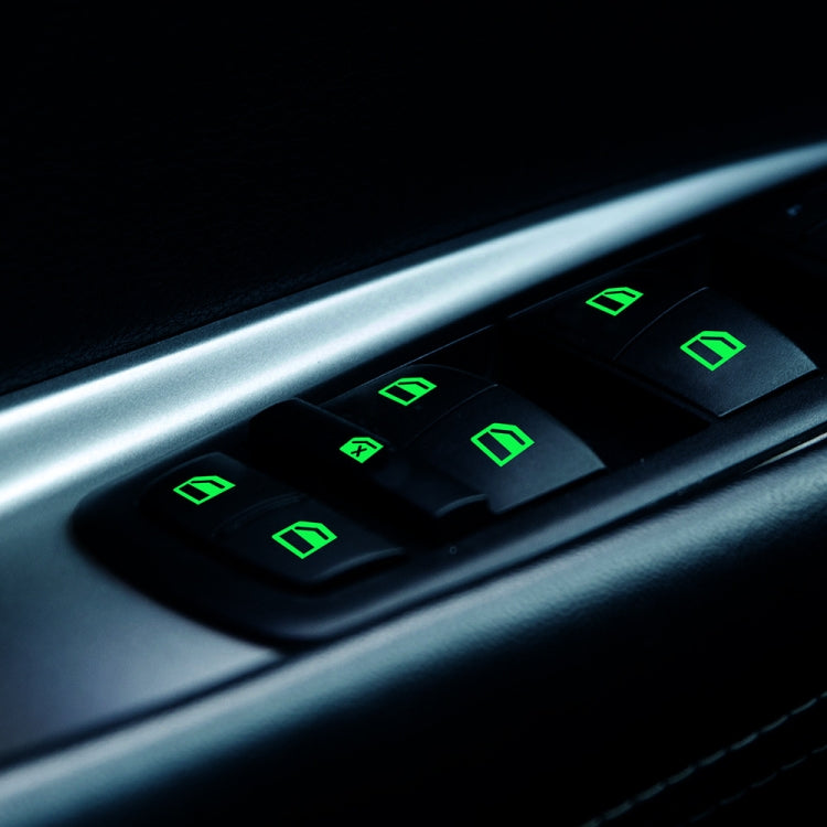 Car Window Sticker Lifter Modified Sticker Car Luminous Switch Car Window Button Car Sticker(Luminous Green) - Decorative Sticker by PMC TechLife | Online Shopping South Africa | PMC TechLife