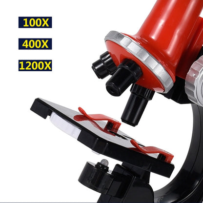 HD 1200 Times Microscope Toys Primary School Biological Science Experiment Equipment Children Educational Toys(Red) - Digital Microscope by PMC Jewellery | Online Shopping South Africa | PMC Jewellery | Buy Now Pay Later Mobicred