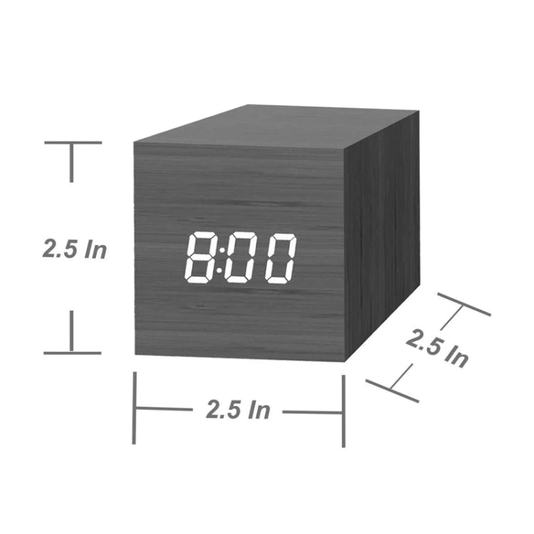 Multicolor Sounds Control Wooden Clock Modern Digital LED Desk Alarm Clock Thermometer Timer Black Blue - Alarm Clocks by PMc TechLife | Online Shopping South Africa | PMc TechLife | Buy Now Pay Later Mobicred