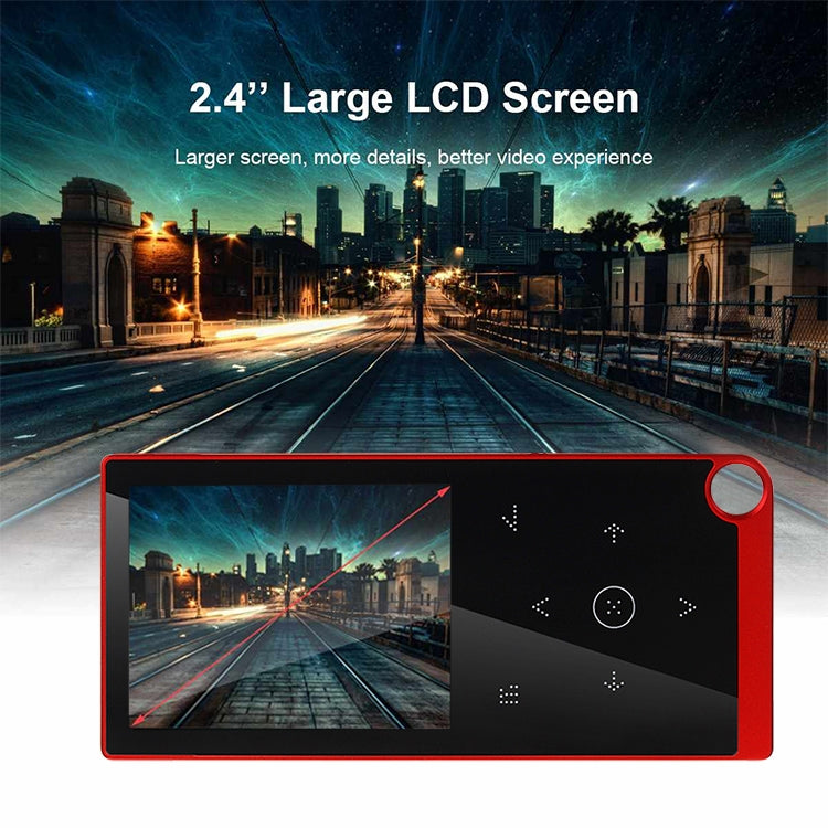 E05 2.4 inch Touch-Button MP4 / MP3 Lossless Music Player, Support E-Book / Alarm Clock / Timer Shutdown, Memory Capacity: 4GB without Bluetooth(Red) - MP4 Player by PMC TechLife | Online Shopping South Africa | PMC TechLife