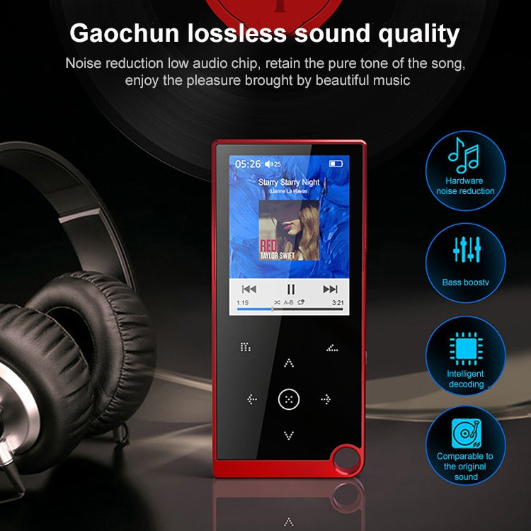 E05 2.4 inch Touch-Button MP4 / MP3 Lossless Music Player, Support E-Book / Alarm Clock / Timer Shutdown, Memory Capacity: 16GB Bluetooth Version(Silver Grey) - free shipping - PMC Jewellery - Order now!