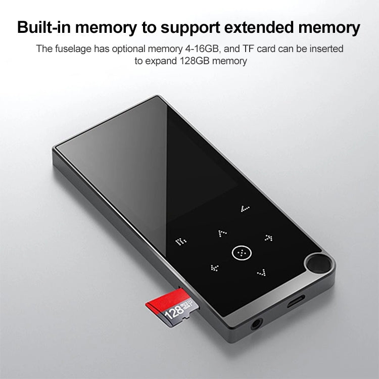 E05 2.4 inch Touch-Button MP4 / MP3 Lossless Music Player, Support E-Book / Alarm Clock / Timer Shutdown, Memory Capacity: 16GB Bluetooth Version(Silver Grey) - free shipping - PMC Jewellery - Order now!