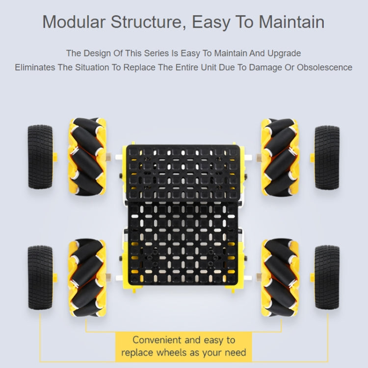 Waveshare Smart Mobile Robot Chassis Kit, Chassis:Normal(Normal Wheels) - Robotics Accessories by Waveshare | Online Shopping South Africa | PMC Jewellery | Buy Now Pay Later Mobicred