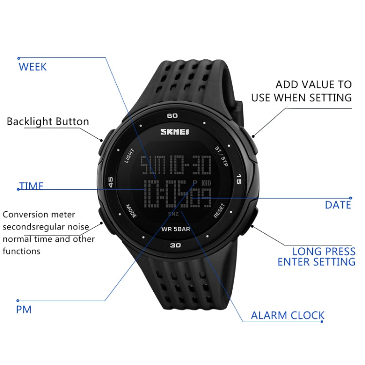 SKMEI 1219 Men Multi-Function Electronic Watch Outdoor Sports Watch(Rose Gold) - free shipping - PMC TechLife - Order now!