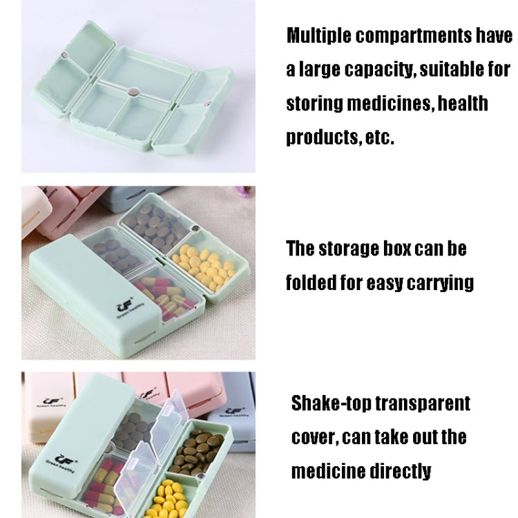 Folding Portable Sealed and Dispensing Small Pill Box(Pink) - free shipping - PMC TechLife - Order now!