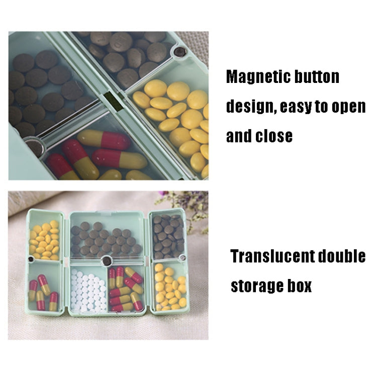 Folding Portable Sealed and Dispensing Small Pill Box(Pink) - free shipping - PMC TechLife - Order now!