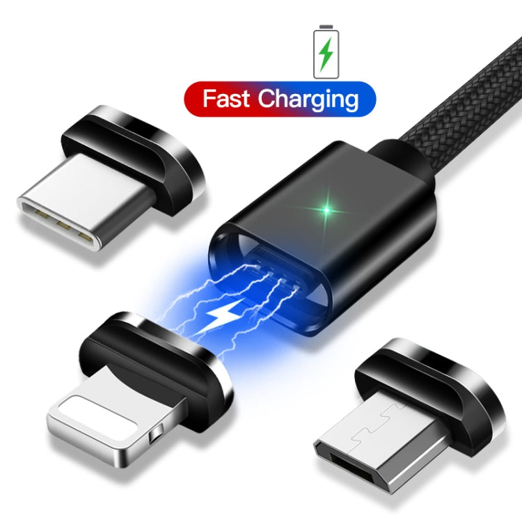 2 PCS ESSAGER Smartphone Fast Charging and Data Transmission Magnetic Cable with USB-C / Type-C Magnetic Head, Cable Length: 2m(Black) - Charging Cable & Head by PMC TechLife | Online Shopping South Africa | PMC TechLife