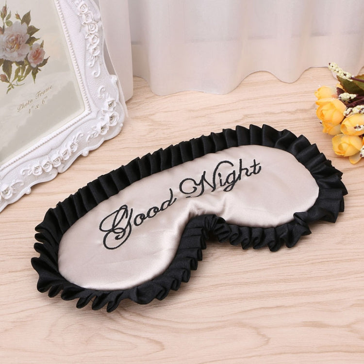 Comfortable Imitation Silk Satin Personalized Travel Sleep Mask Eye Cover(Beige) - free shipping - PMC TechLife - Order now!