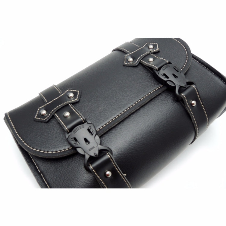 Motorcycle Saddle Bags Leather Storage Tool PU Leather Side Pouch Bags(Black) - Bags & Luggages by PMC Jewellery | Online Shopping South Africa | PMC Jewellery | Buy Now Pay Later Mobicred