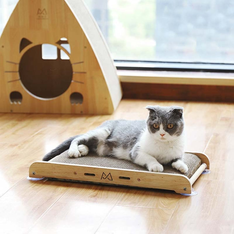 Solid Wood Vertical Cat Claw Board Corrugated Sofa Anti-Scratch Cat Toy(Primary Color) - free shipping - PMc TechLife - Order now!