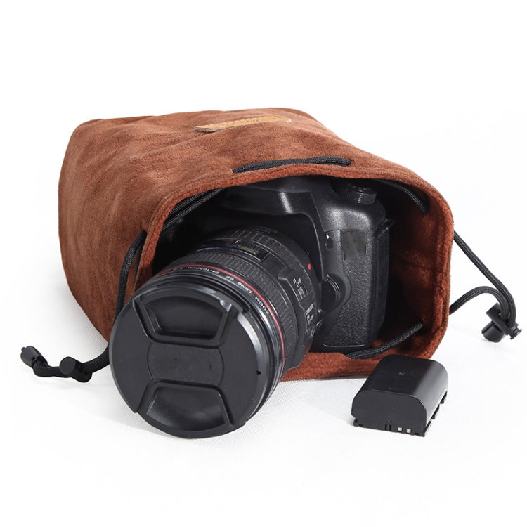 S.C.COTTON Liner Shockproof Digital Protection Portable SLR Lens Bag Micro Single Camera Bag Square Black M - Lens Bag by S.C.COTTON | Online Shopping South Africa | PMC TechLife | Buy Now Pay Later Mobicred