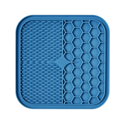 A012 Silicone Pet Sucker Licking Pad Anti-Choking Slow Food Bowl, Specification: Large(Blue) - Food Bowls by PMC Jewellery | Online Shopping South Africa | PMC Jewellery