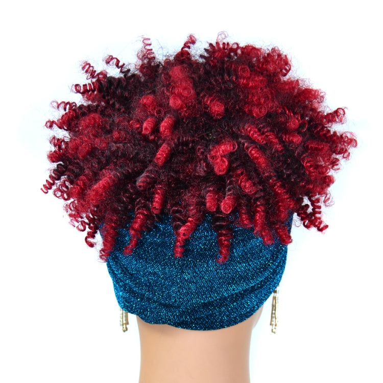 Headscarf Wig Black Gradient Small Curly Wig Explosive Headgear, Colour: 5.TJB0-1BT60B# - free shipping - PMC TechLife - Order now!