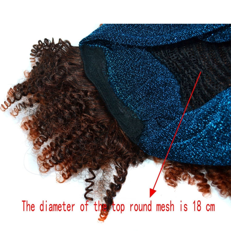 Headscarf Wig Black Gradient Small Curly Wig Explosive Headgear, Colour: 5.TJB0-1BT60B# - free shipping - PMC TechLife - Order now!