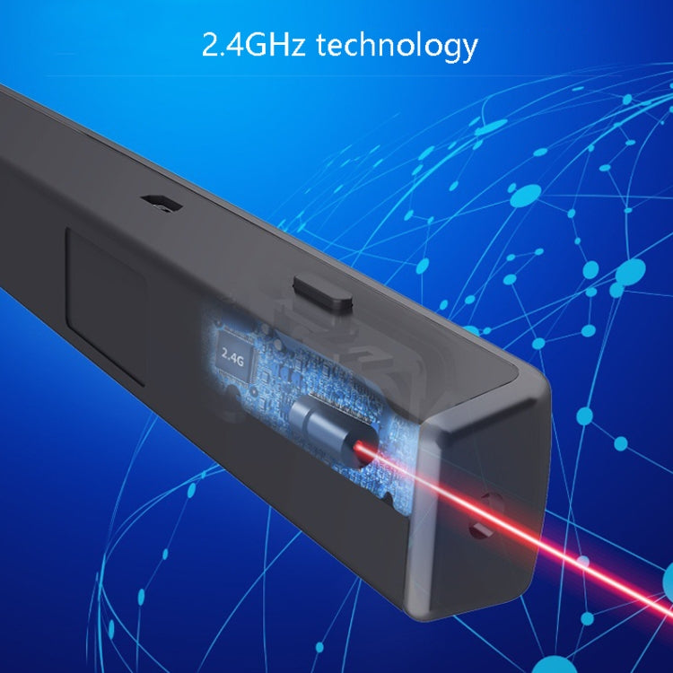Deli 2.4GHz Laser Page Turning Pen Rechargeable Speech Projector Pen, Model: 2802PL (Black) - free shipping - PMC Jewellery - Order now!