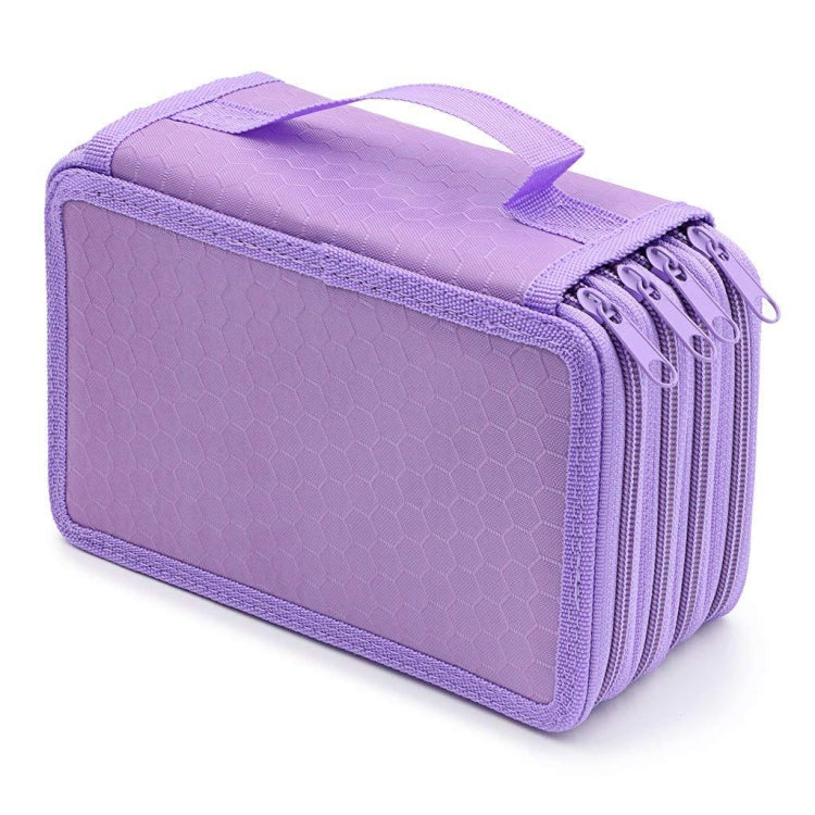 Solid Color Square Four-Layer Pencil Case Sketch Colorful Pencil Case With 72 Holes(Purple) - File Folder by PMC Jewellery | Online Shopping South Africa | PMC Jewellery | Buy Now Pay Later Mobicred