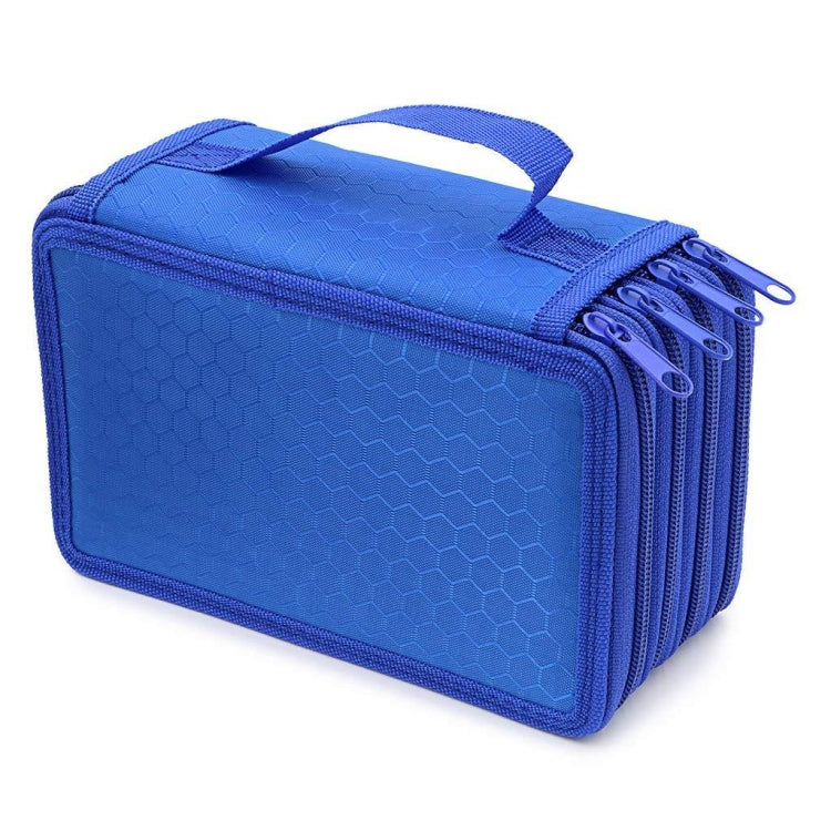 Solid Color Square Four-Layer Pencil Case Sketch Colorful Pencil Case With 72 Holes(Blue) - File Folder by PMC Jewellery | Online Shopping South Africa | PMC Jewellery | Buy Now Pay Later Mobicred