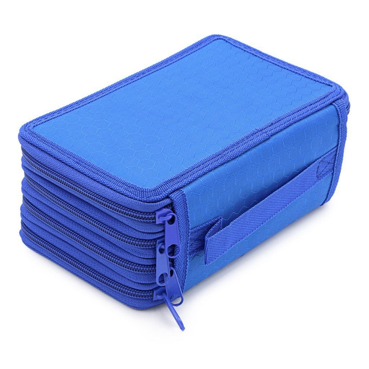 Solid Color Square Four-Layer Pencil Case Sketch Colorful Pencil Case With 72 Holes(Blue) - File Folder by PMC Jewellery | Online Shopping South Africa | PMC Jewellery | Buy Now Pay Later Mobicred