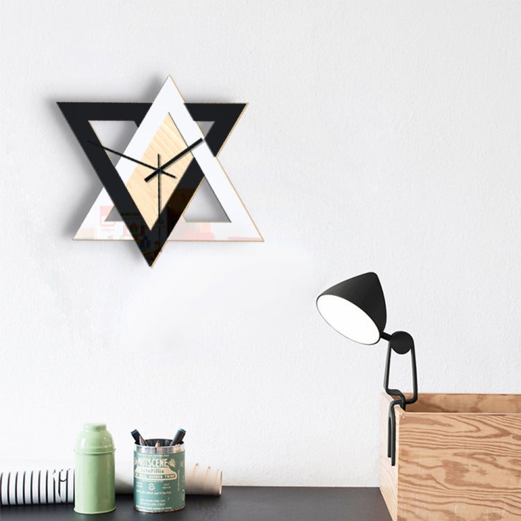 Personality Creative Wall Clock Retro Silent Minimalist Decorative Clock(Black and White) - Wall Clock by PMc TechLife | Online Shopping South Africa | PMc TechLife | Buy Now Pay Later Mobicred