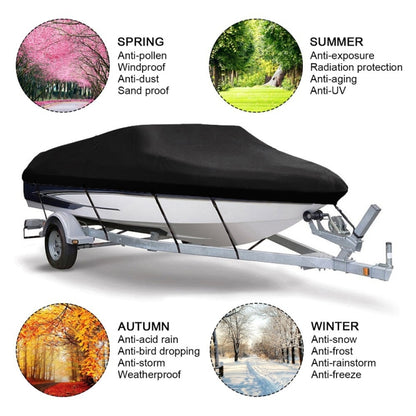 210D Waterproof Boat Cover Speedboat Towed Fishing V-Shaped Boat Cover Rain And Sun Protection Cover, Specification:  11-13FT 420x270cm - Marine Accessories & Parts by PMC Jewellery | Online Shopping South Africa | PMC Jewellery | Buy Now Pay Later Mobicred