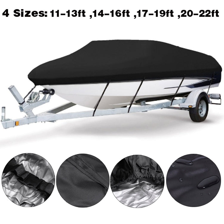 210D Waterproof Boat Cover Speedboat Towed Fishing V-Shaped Boat Cover Rain And Sun Protection Cover, Specification:  17-19FT 600x310cm - Marine Accessories & Parts by PMC Jewellery | Online Shopping South Africa | PMC Jewellery | Buy Now Pay Later Mobicred