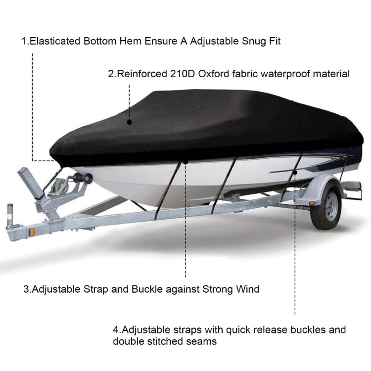 210D Waterproof Boat Cover Speedboat Towed Fishing V-Shaped Boat Cover Rain And Sun Protection Cover, Specification:  20-22FT  700x320cm - Marine Accessories & Parts by PMC Jewellery | Online Shopping South Africa | PMC Jewellery | Buy Now Pay Later Mobicred