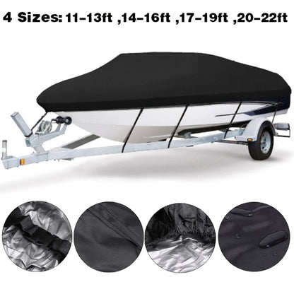 210D Waterproof Boat Cover Speedboat Towed Fishing V-Shaped Boat Cover Rain And Sun Protection Cover, Specification:  20-22FT  700x320cm - Marine Accessories & Parts by PMC Jewellery | Online Shopping South Africa | PMC Jewellery | Buy Now Pay Later Mobicred