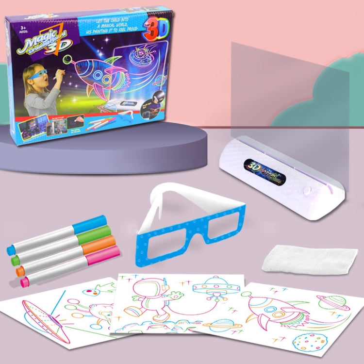 3D Fluorescent Drawing Board Magic Luminous Three-Dimensional Writing Board Graffiti Board Lighting Puzzle Children Drawing Board,Style: Medium  Drawing Board (Space Version) -  by PMC Jewellery | Online Shopping South Africa | PMC Jewellery | Buy Now Pay Later Mobicred