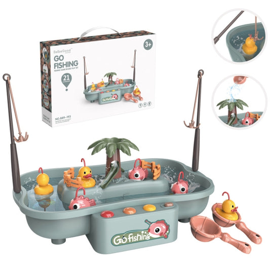 Play House Children Educational Electric Cycle Rotating Fishing Station Summer Water Game Toy Set, Colour: Green 3 Fish 3 Ducks - Music Toys by PMC Jewellery | Online Shopping South Africa | PMC Jewellery