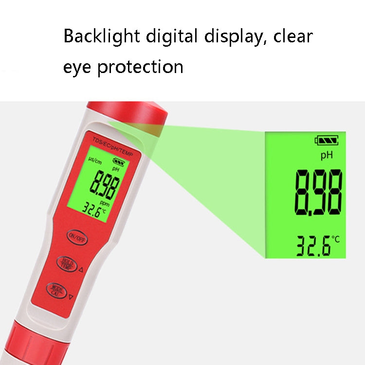 4-in-1 Portable PH/TDS/EC/TEMP Test Pen Multi-Function Water Quality Tester - free shipping - PMC TechLife - Order now!