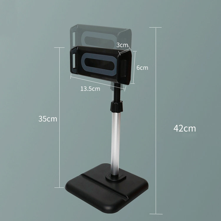 Telescopic Adjustment Live Frame Desktop Tablet Mobile Phone Bracket, Specification: K05 Flat Plate  (Black Green) - Stand by PMC Jewellery | Online Shopping South Africa | PMC Jewellery | Buy Now Pay Later Mobicred