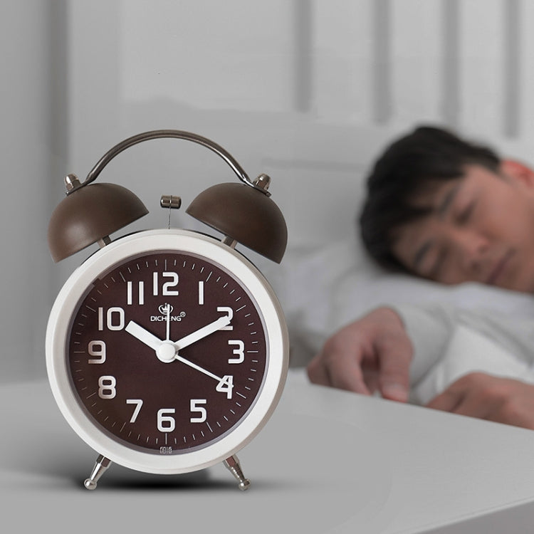 6016 Simple Bell Small Alarm Clock Students Learning Bedside Clock With Night Light(Red) - Alarm Clocks by PMc TechLife | Online Shopping South Africa | PMc TechLife | Buy Now Pay Later Mobicred