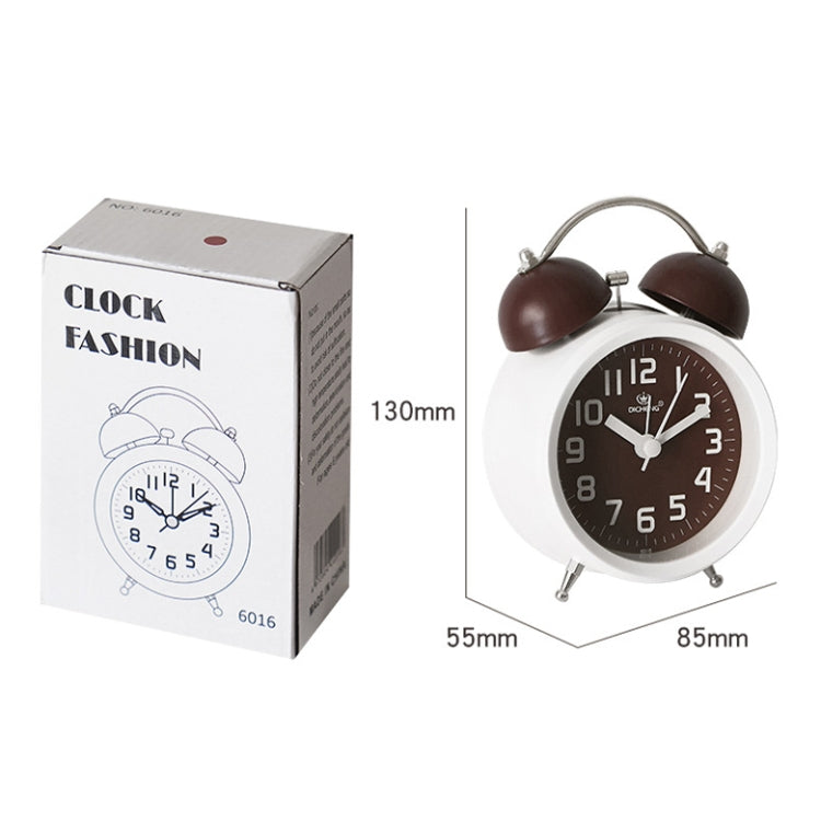 6016 Simple Bell Small Alarm Clock Students Learning Bedside Clock With Night Light(Green) - Alarm Clocks by PMc TechLife | Online Shopping South Africa | PMc TechLife | Buy Now Pay Later Mobicred