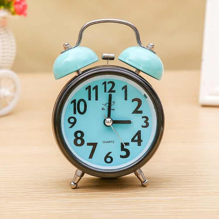 A32 Double Bell Alarm Clock Student Bedside Belt Alarm(Light Blue) - Alarm Clocks by PMc TechLife | Online Shopping South Africa | PMc TechLife | Buy Now Pay Later Mobicred
