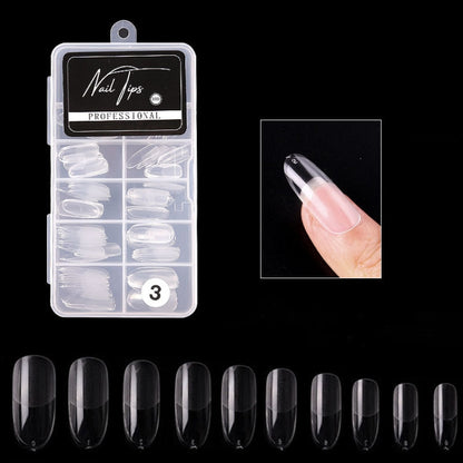 Nail Art Patch Ultra-Thin Seamless Finished Finished Removable Extended Fake Nail Patch(Scrub Transparent) - Nail Stickers by PMC Jewellery | Online Shopping South Africa | PMC Jewellery | Buy Now Pay Later Mobicred